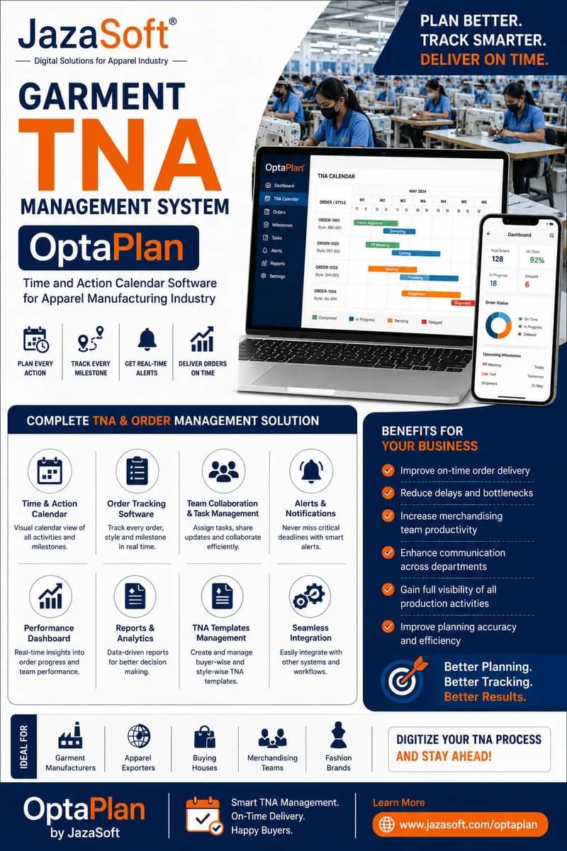 Garment TNA Management System | TNA Software for Garment Industry