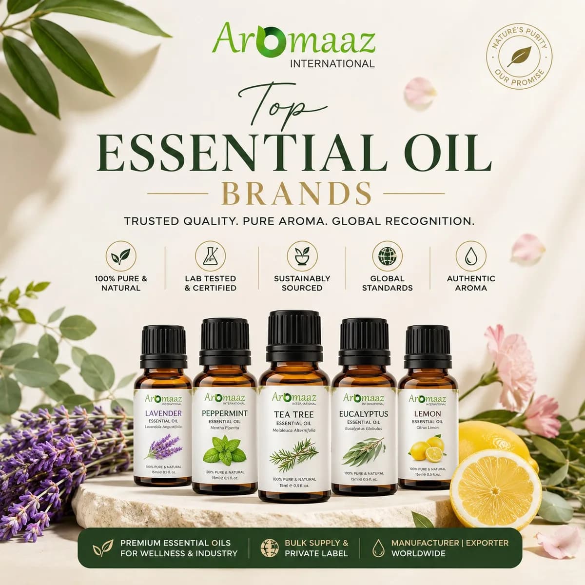 Best Essential Oil Brands | Bulk & Wholesale Supplier | Aromaaz International