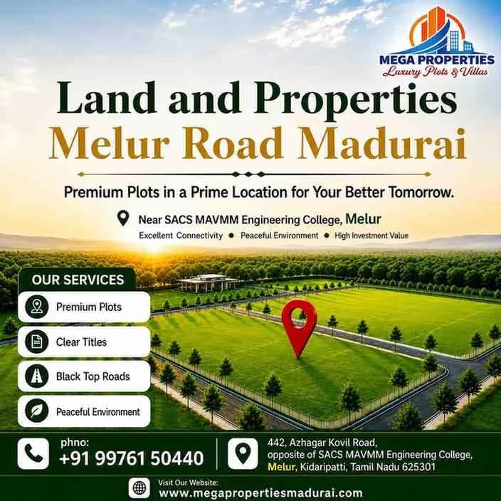 Top Land for Sale Melur Road Madurai – A Valuable Real Estate Investmen