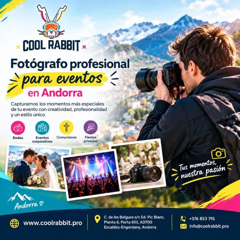 Fotógrafo profesional para eventos en Andorra para momentos únicos