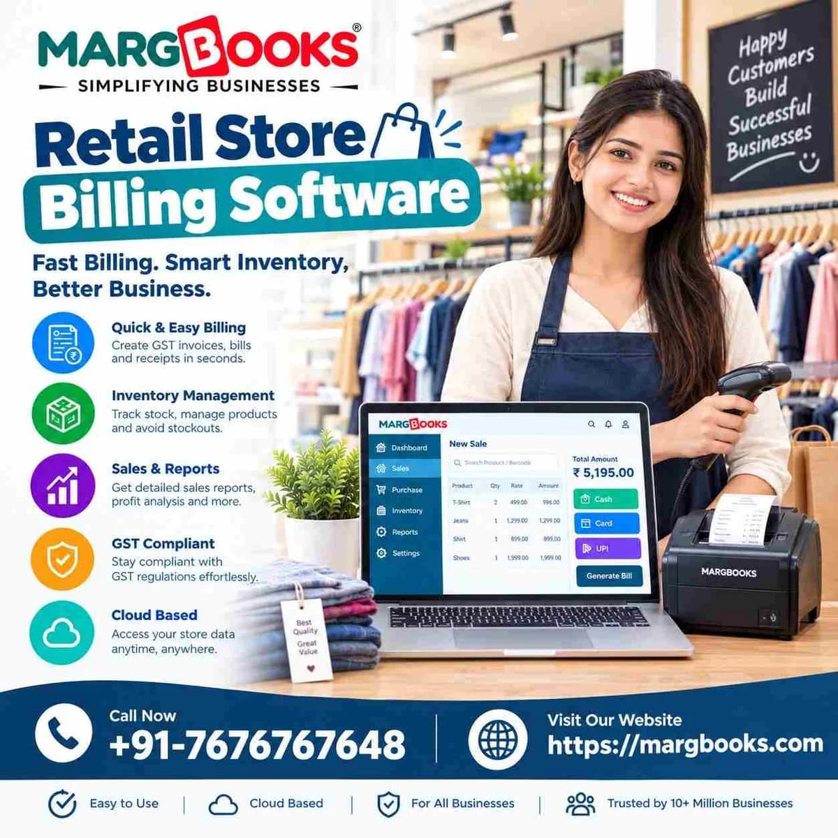 Retail Store Billing Software for GST Invoicing | MargBooks
