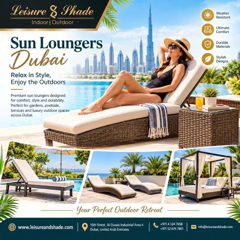 Comfortable and Durable Sun Loungers Dubai for Luxury Outdoor Spaces