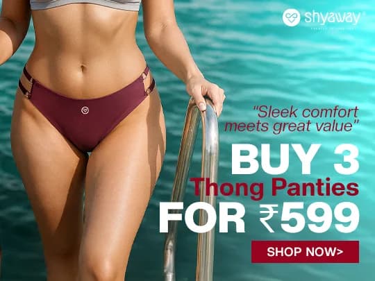 Thong Panties Online | Buy 3 for ₹599 | Soft & Comfortable | Shyaway