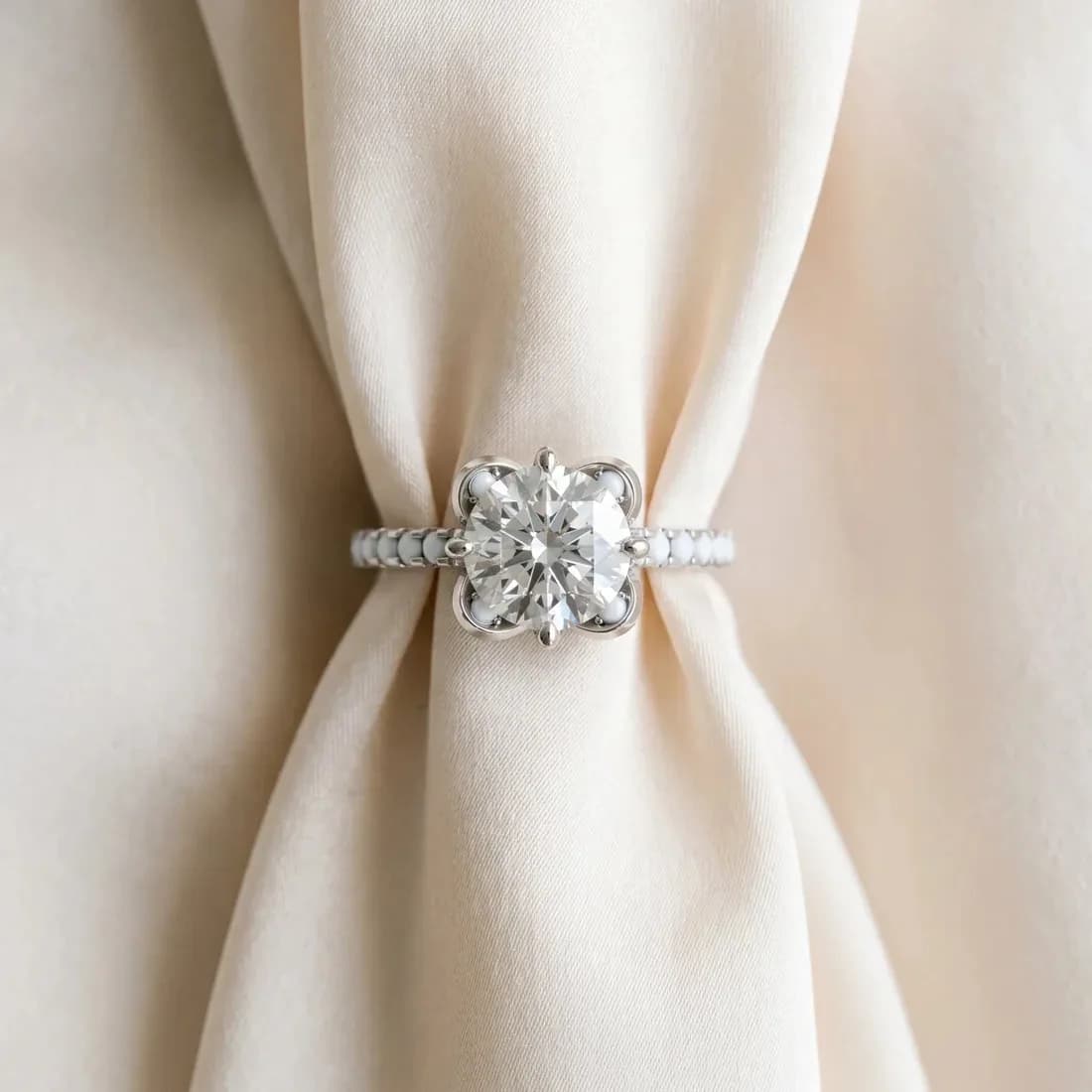 Shop a Sparkling Floral Diamond Ring – Order Yours Today!