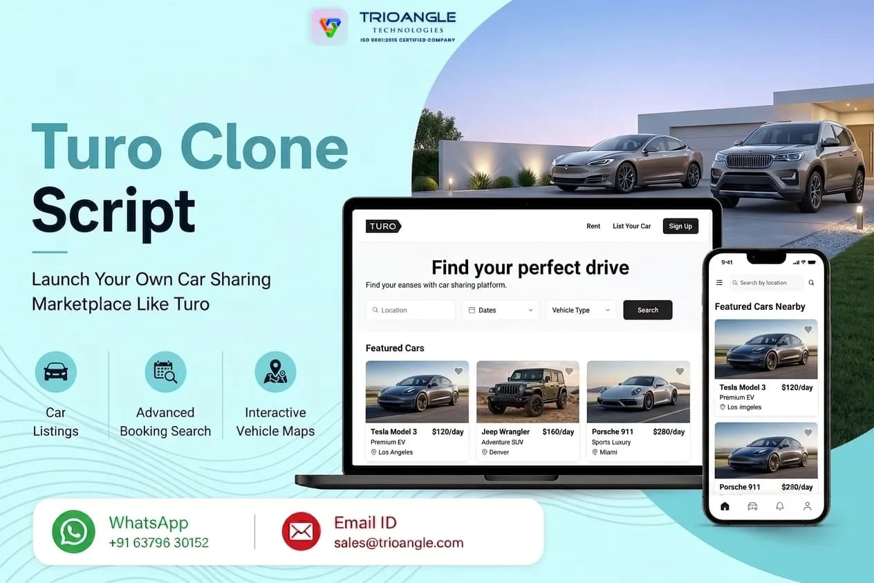 Build a powerful vehicle rental platform with a customizable Turo Clone Script.