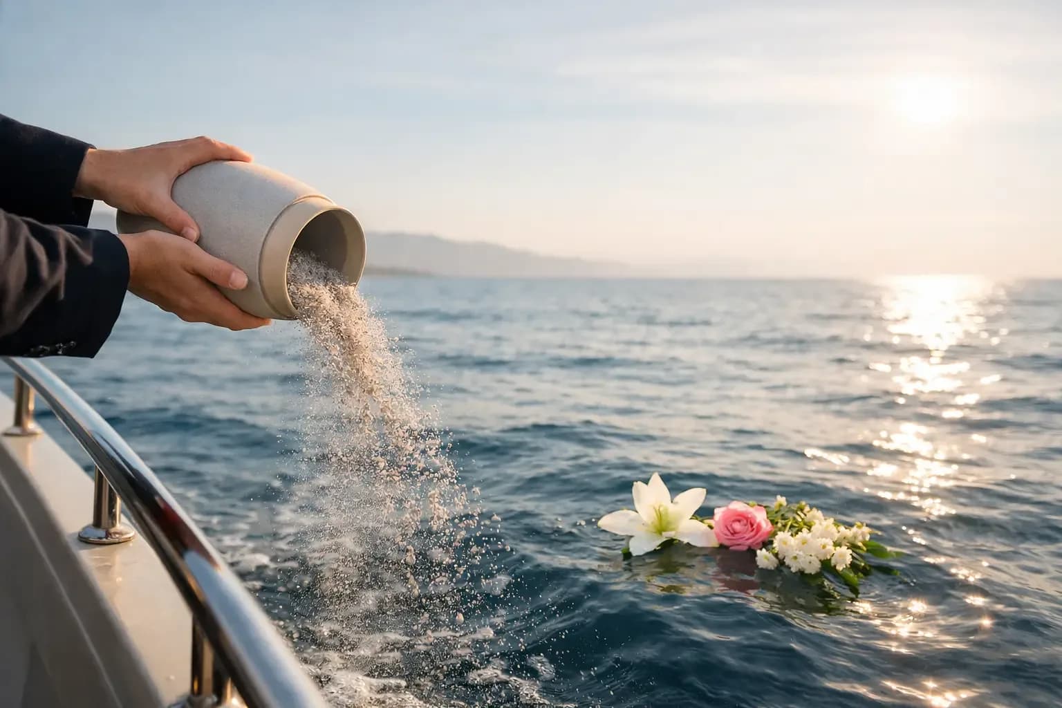Ashes at Sea Ceremony in Pensacola Beach by Pensacola Beach Boat Charters