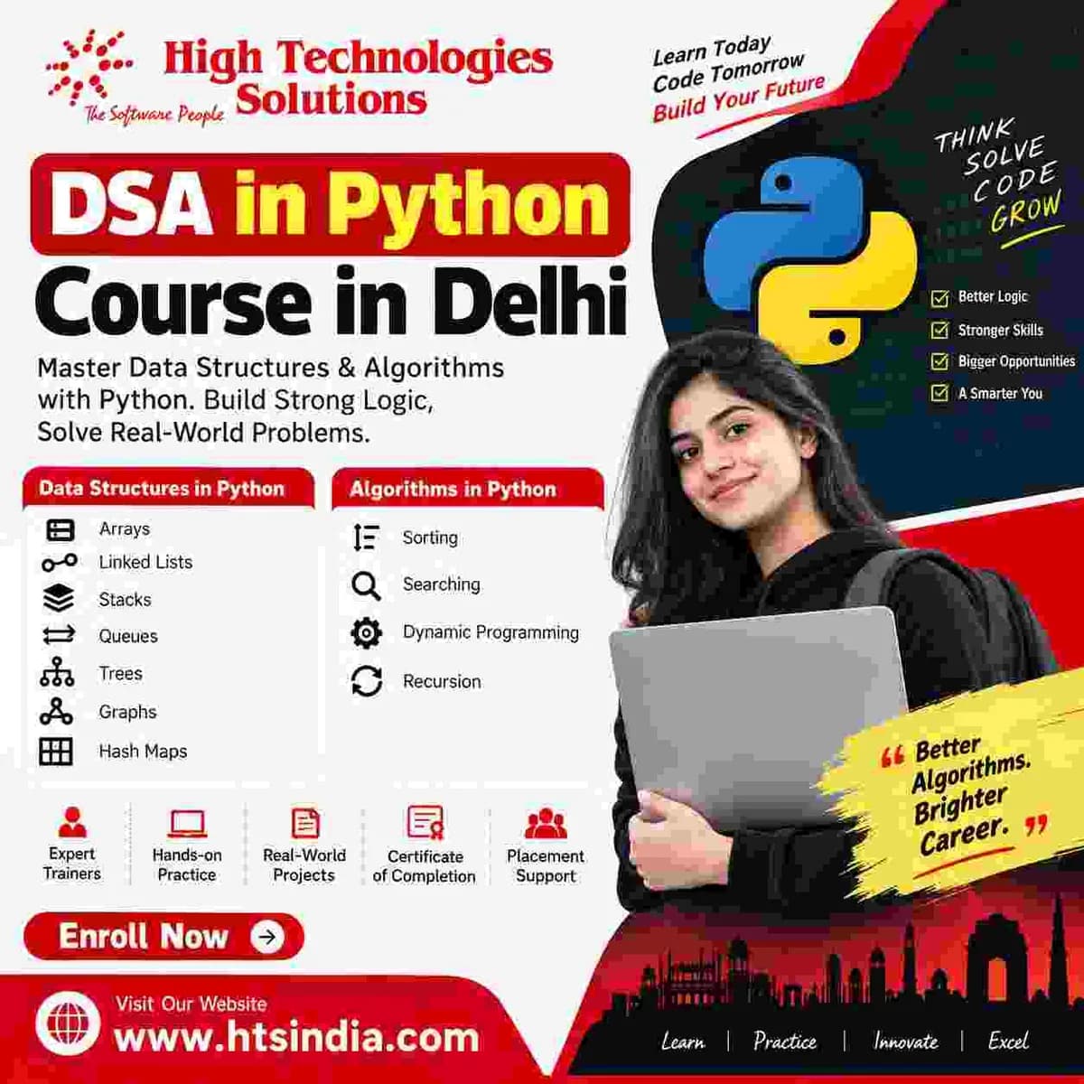 Python DSA Certification Course in Delhi for Students