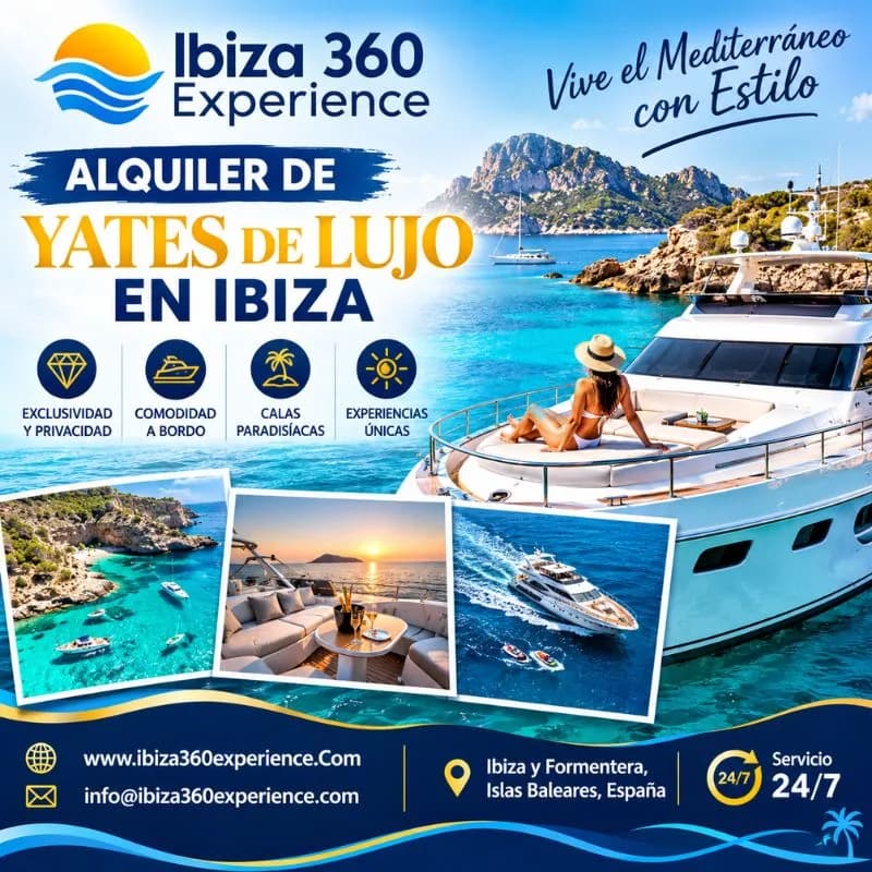  Alquiler de Yates de Lujo en Ibiza con Ibiza 360 Experience