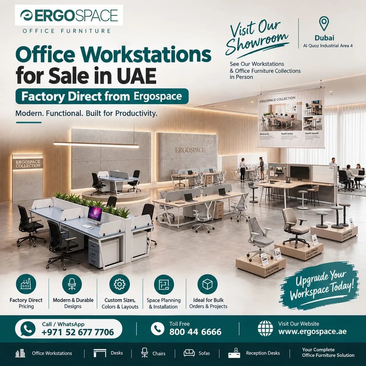 Office Workstations for Sale | Factory Direct UAE | Ergospace
