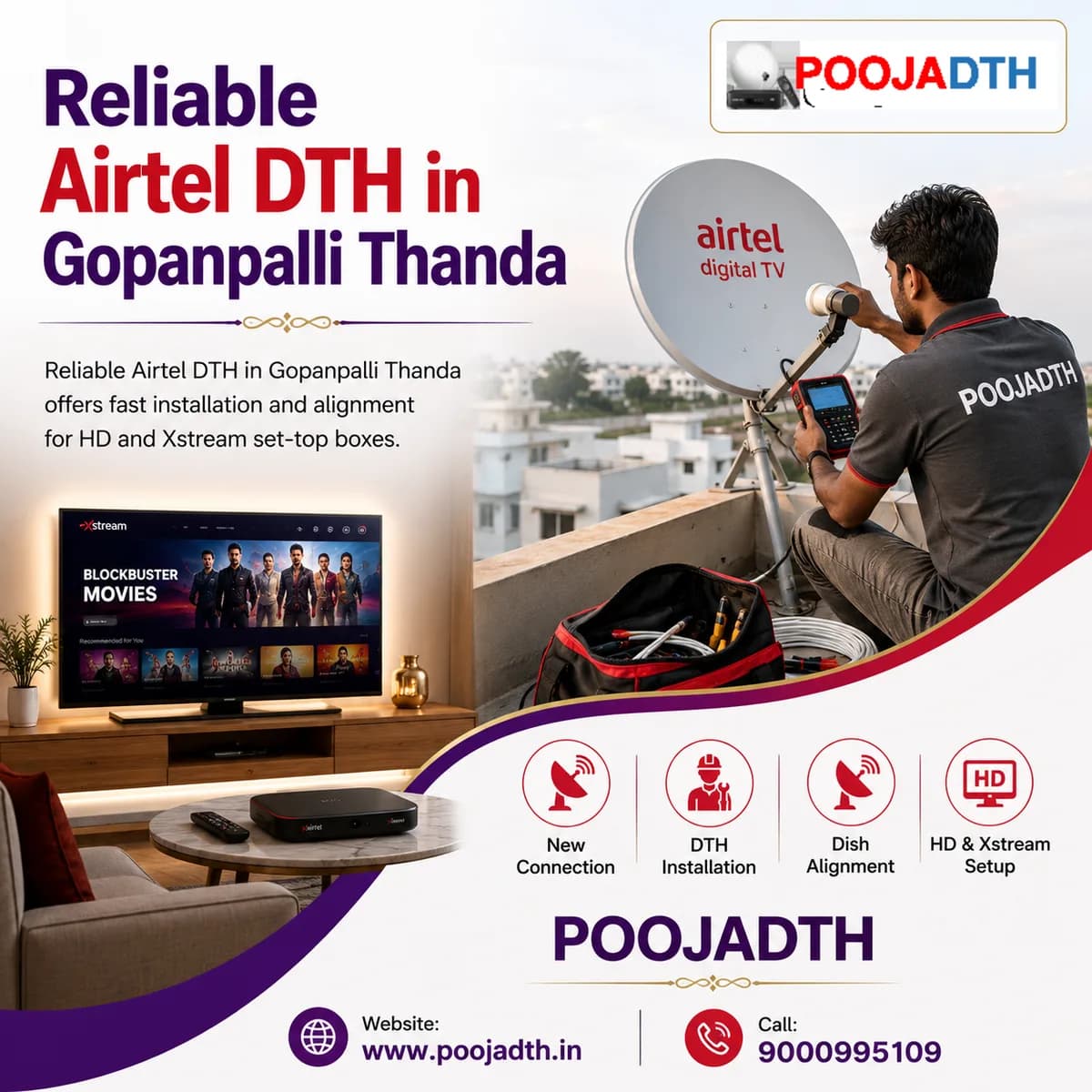 Reliable Airtel DTH in Gopanpalli Thanda
