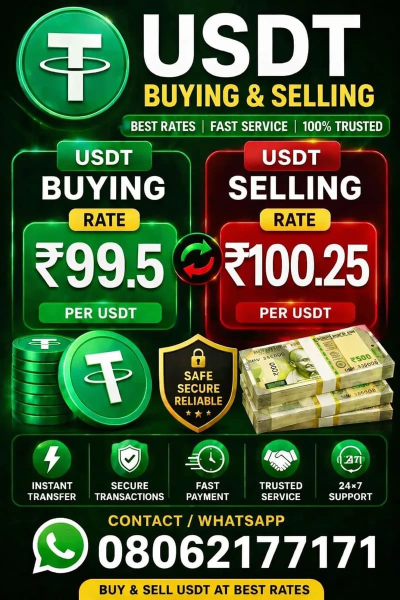 USDT Crypto Buying and Selling services