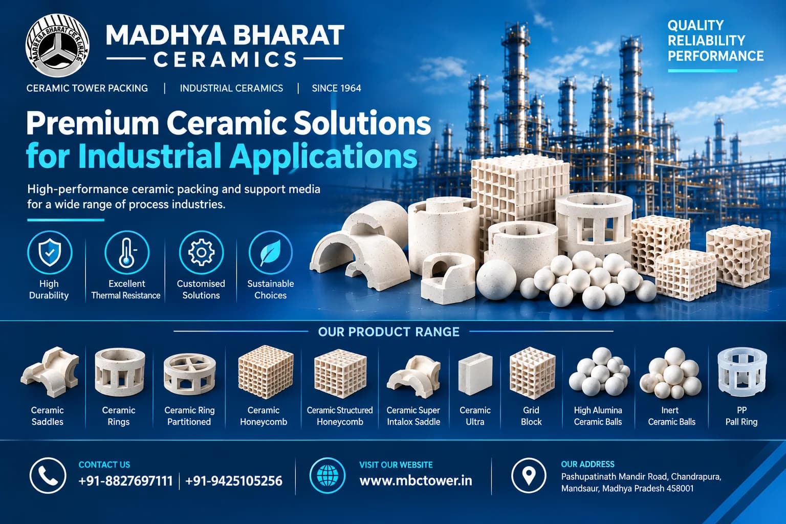 High Quality Ceramics for Industrial Process Equipment