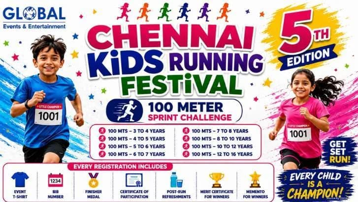 Kids Running | Chennai Kids Running Festival 2026 | Super Chennai