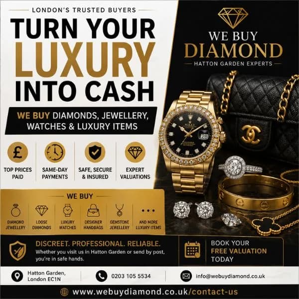Sell Your Diamonds, Jewellery & Luxury Watches For Cash