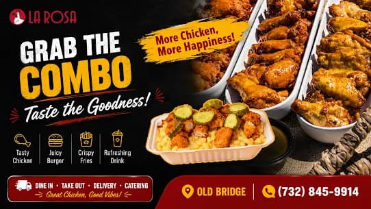 Fresh Chicken Combo Meals in Old Bridge - La Rosa Chicken & Grill Restaurant