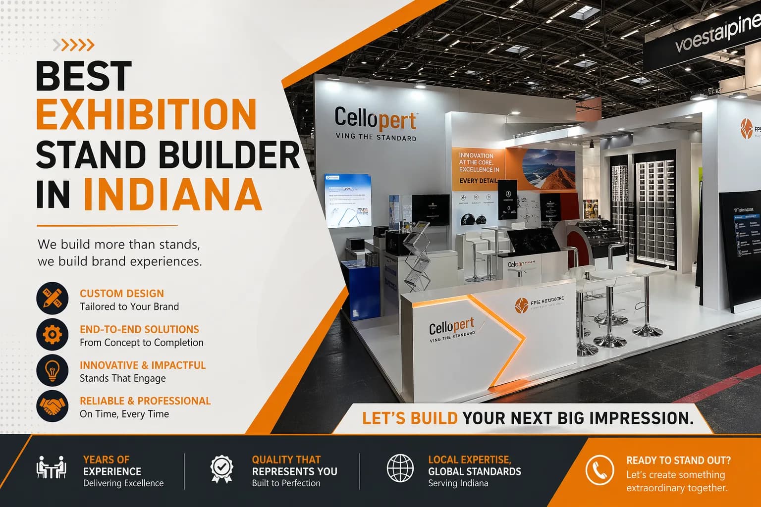 Exhibition Stand Service by Professional Builder of Exhibits in Indiana