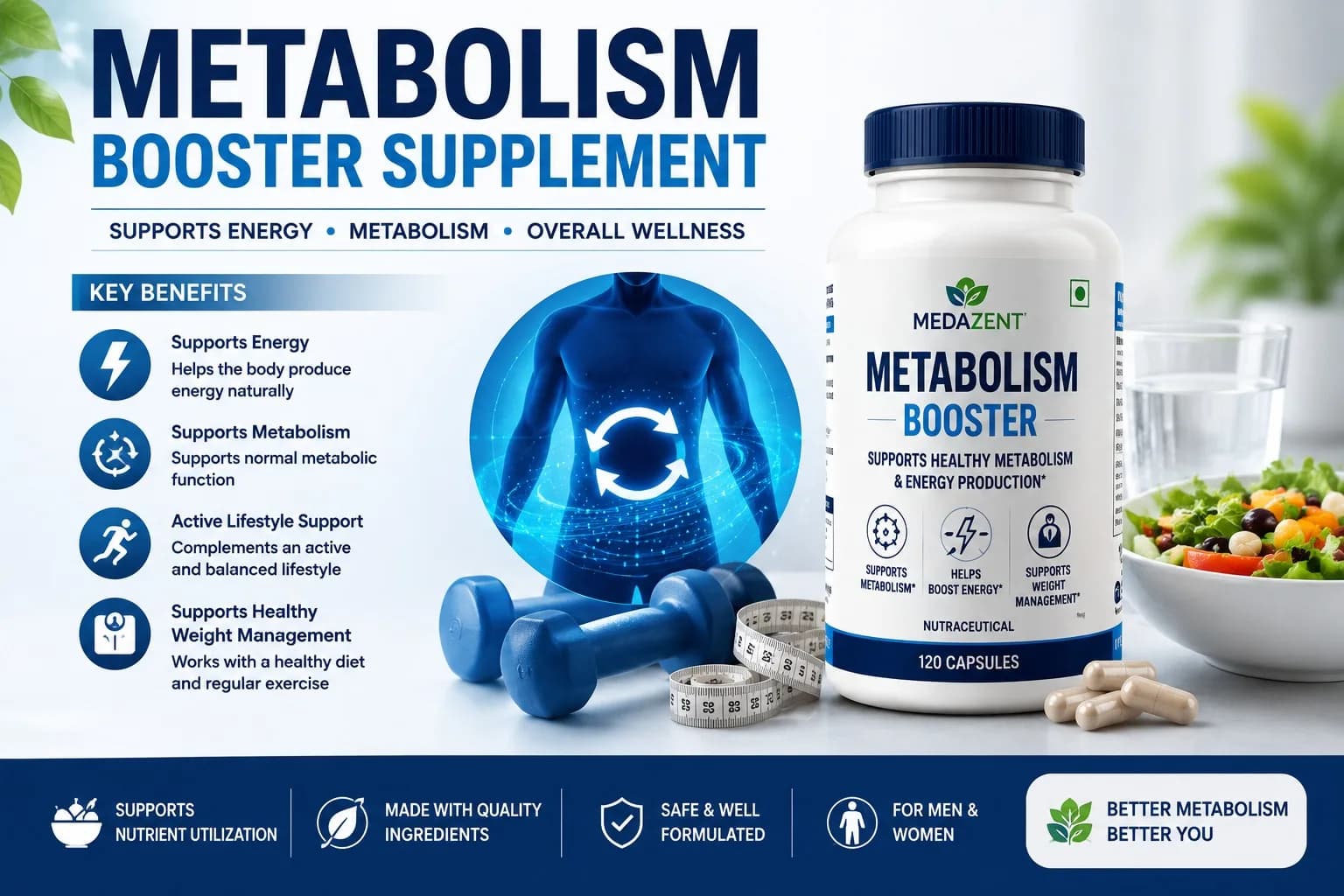 Metabolism Booster Tablets for Energy & Active Lifestyle