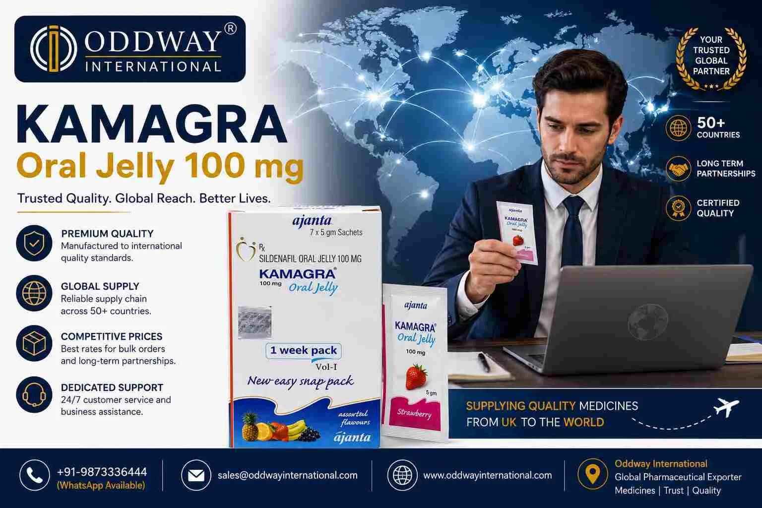 Kamagra 100mg Oral Jelly Price with USA Supply Readiness | Oddway International