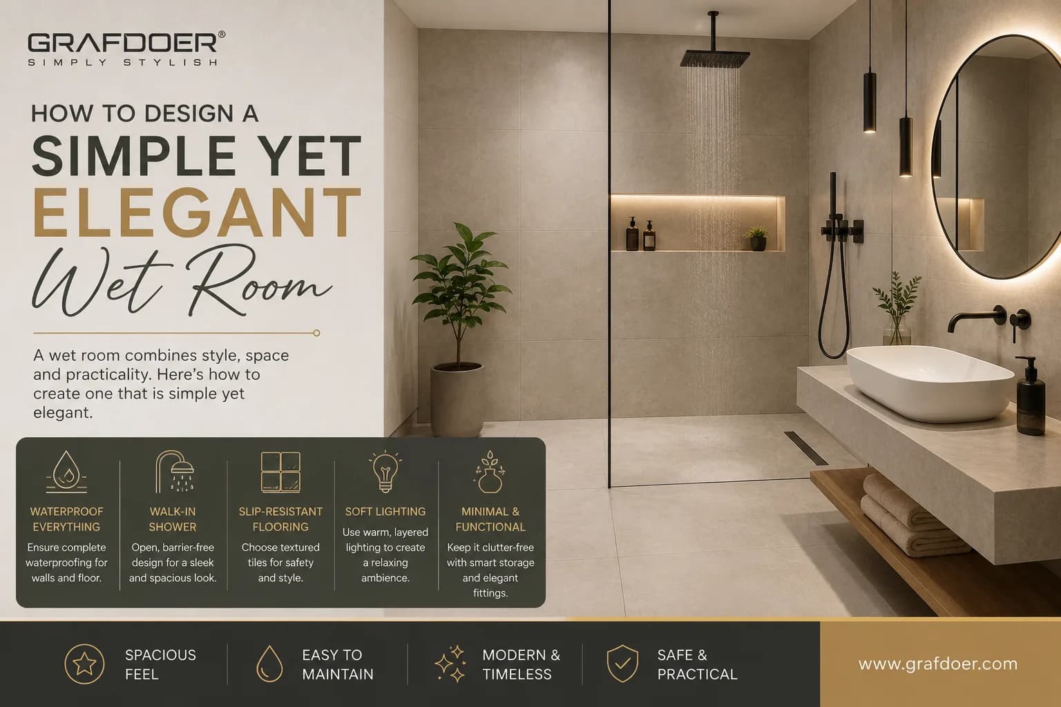 Design a Simple Yet Elegant Wet Room with Grafdoer