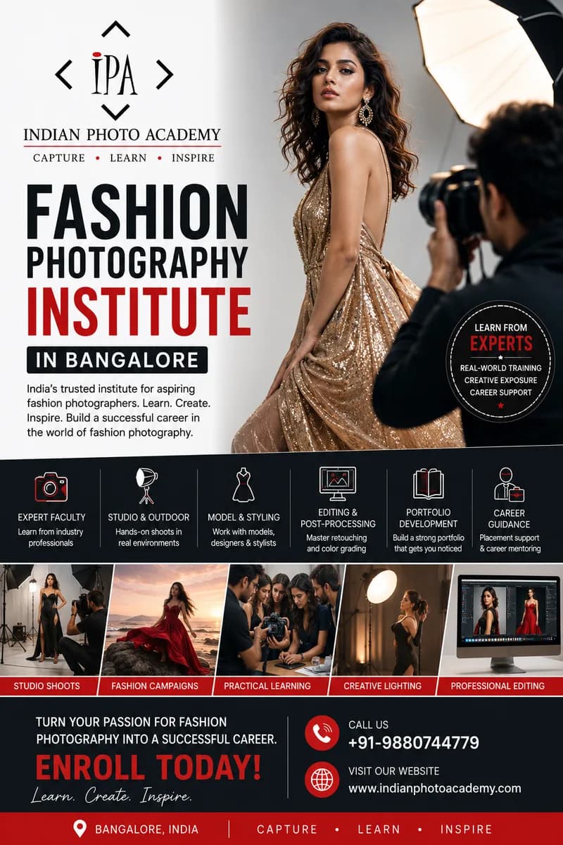 fashion photography institute in Bangalore
