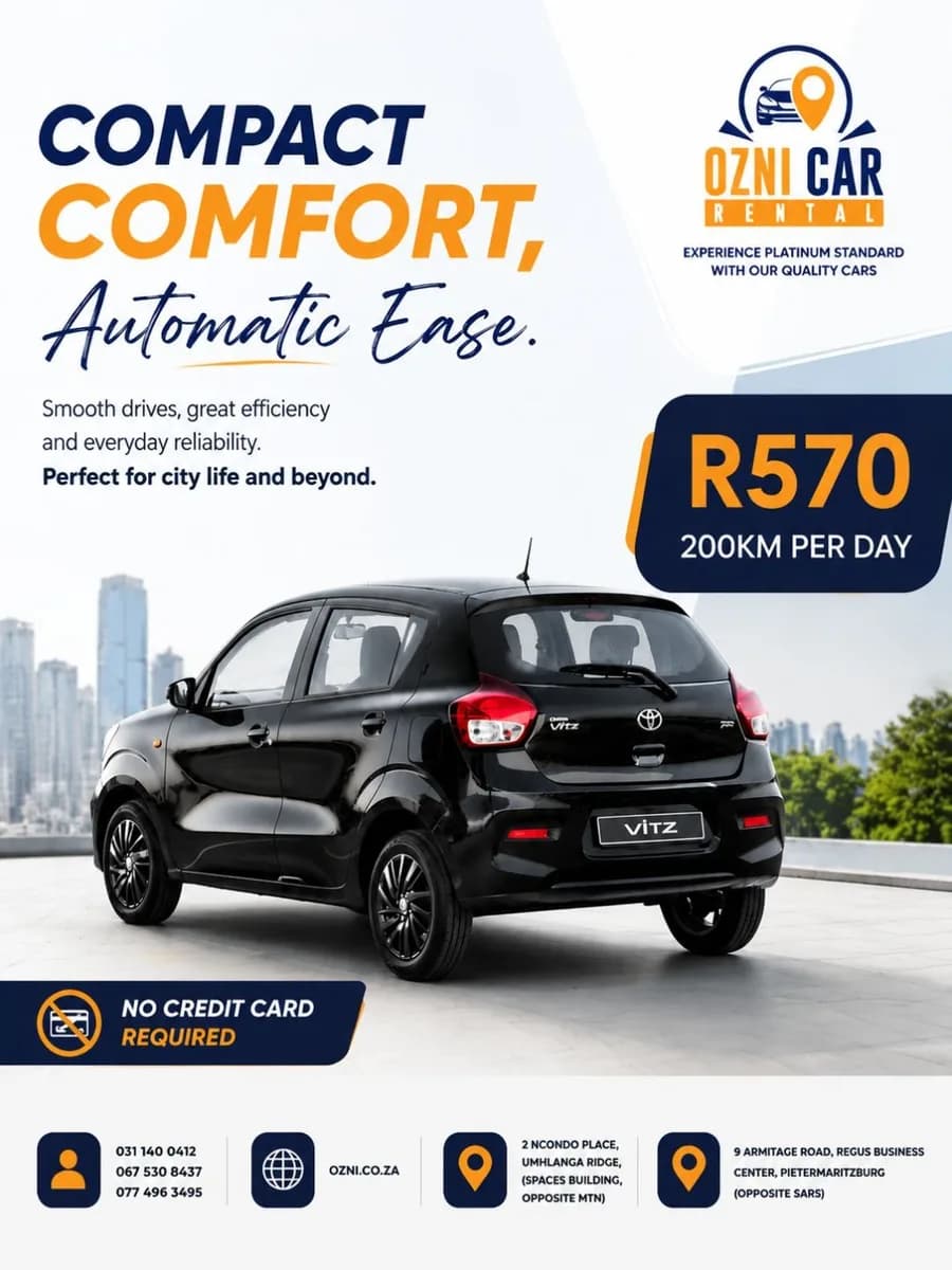 Car Rental with Insurance Durban | Safe, Affordable & Fully Insured Vehicle Hire Solutions