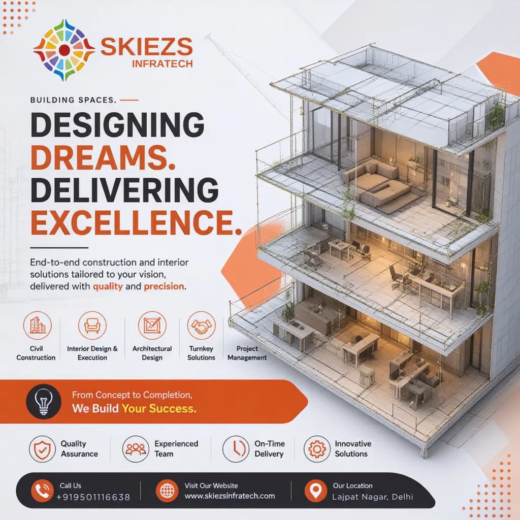 SKIEZS Infratech | Interior Design, Civil Construction & Turnkey Solutions