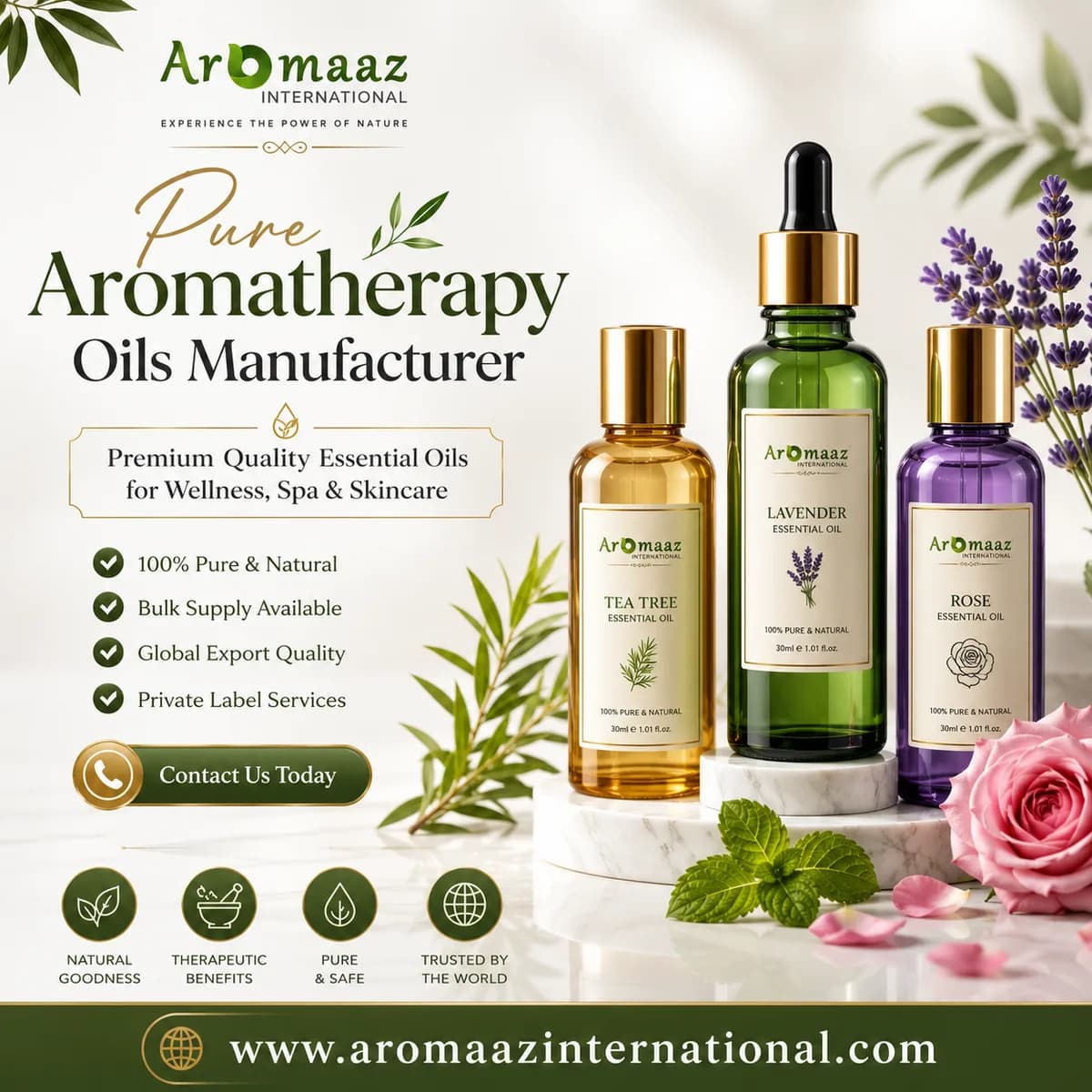 Aromatherapy Oil Manufacturers | Premium Bulk Aromatherapy Oils