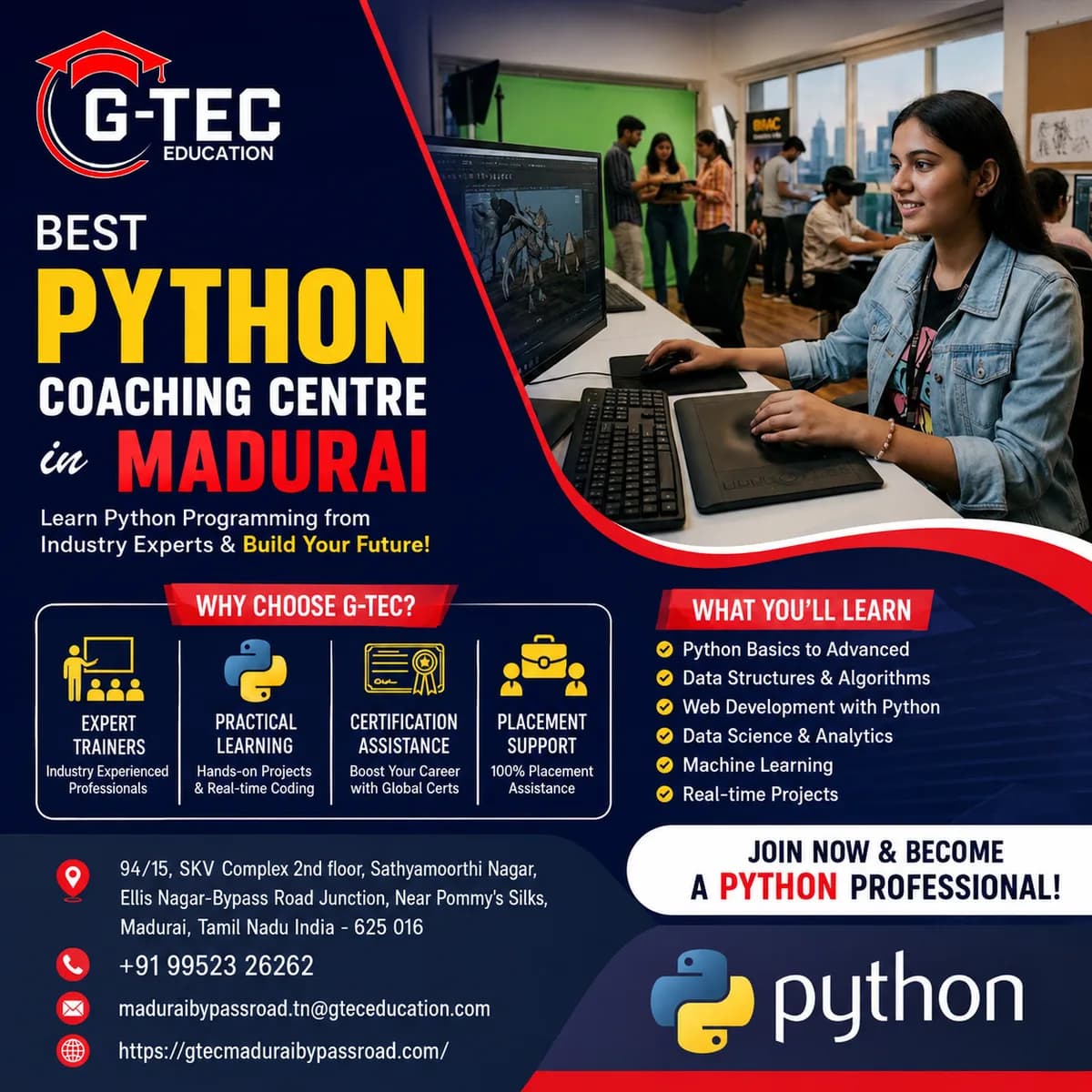 Best Python Coaching Centre in Madurai