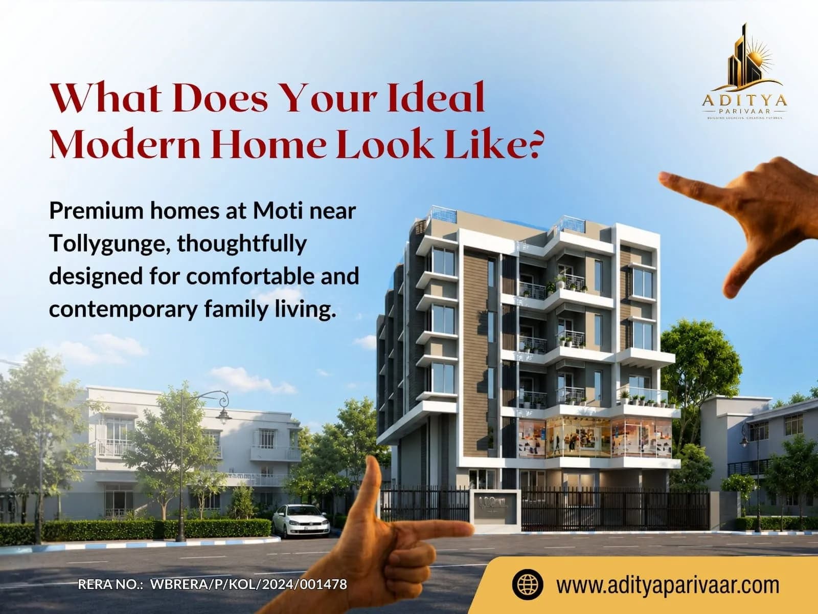 Moti by Aditya Parivaar – 2 BHK flats near Tollygunge