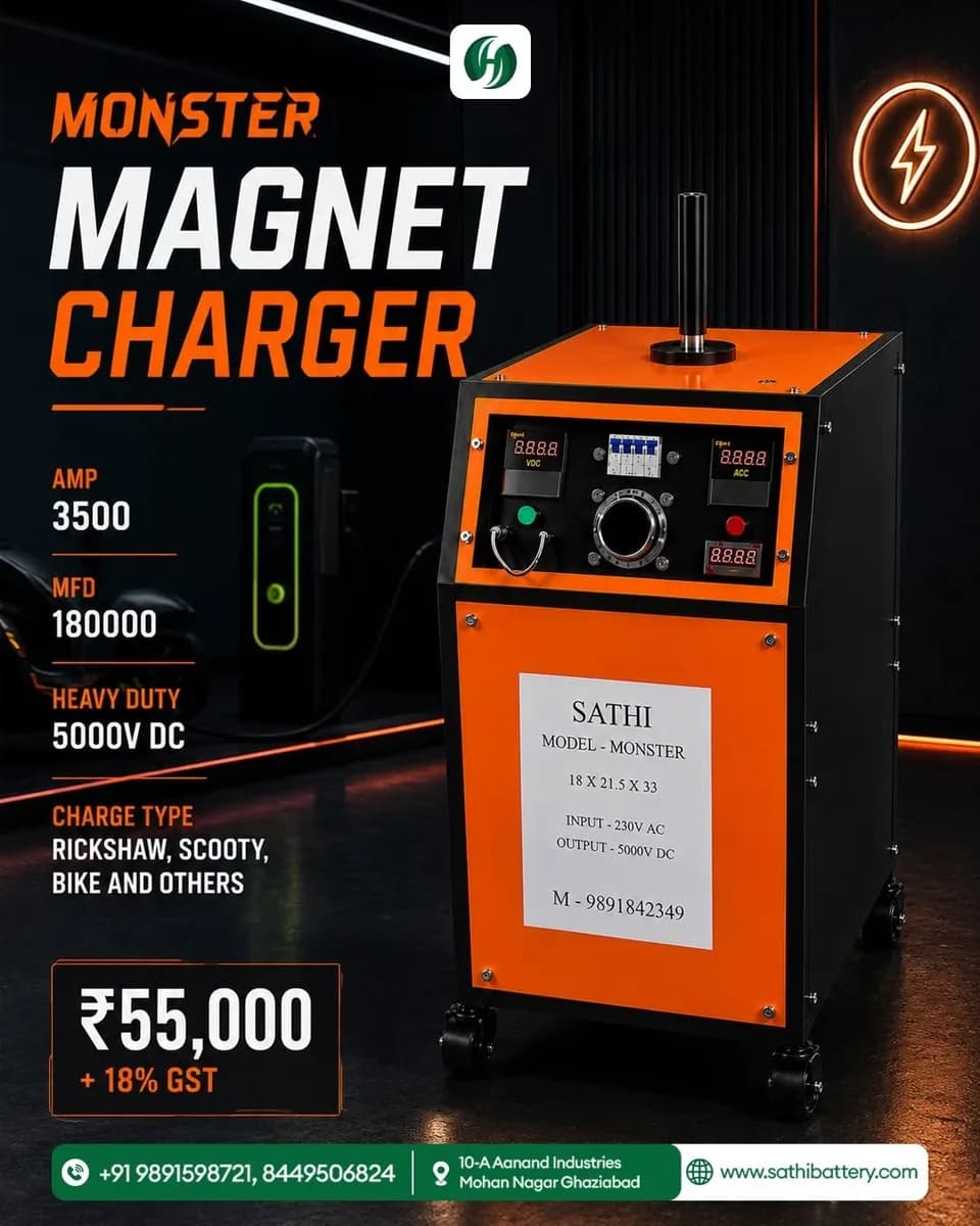 Buy Magnet Charging Machine for Motors for E-Rickshaw & EV Applications