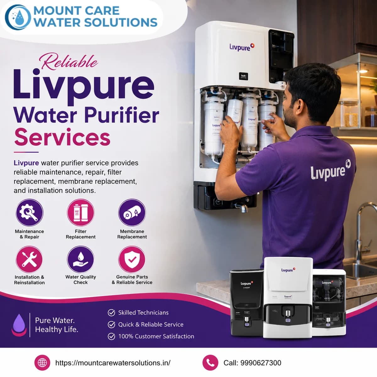 Reliable Livpure Water Purifier Services