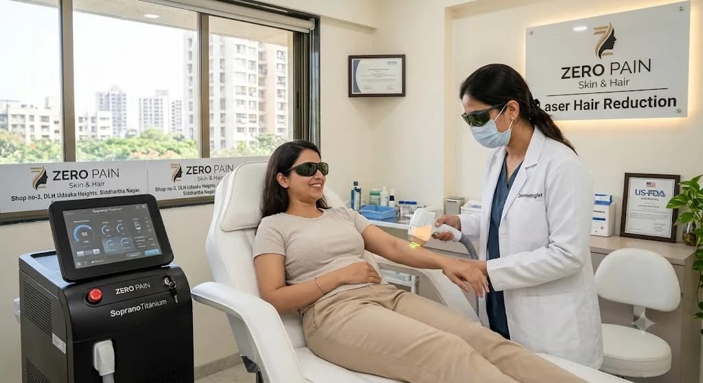 Smooth & Hair-Free Skin: Advanced Laser Hair Reduction Treatment | ZeroPain Skin & Hair