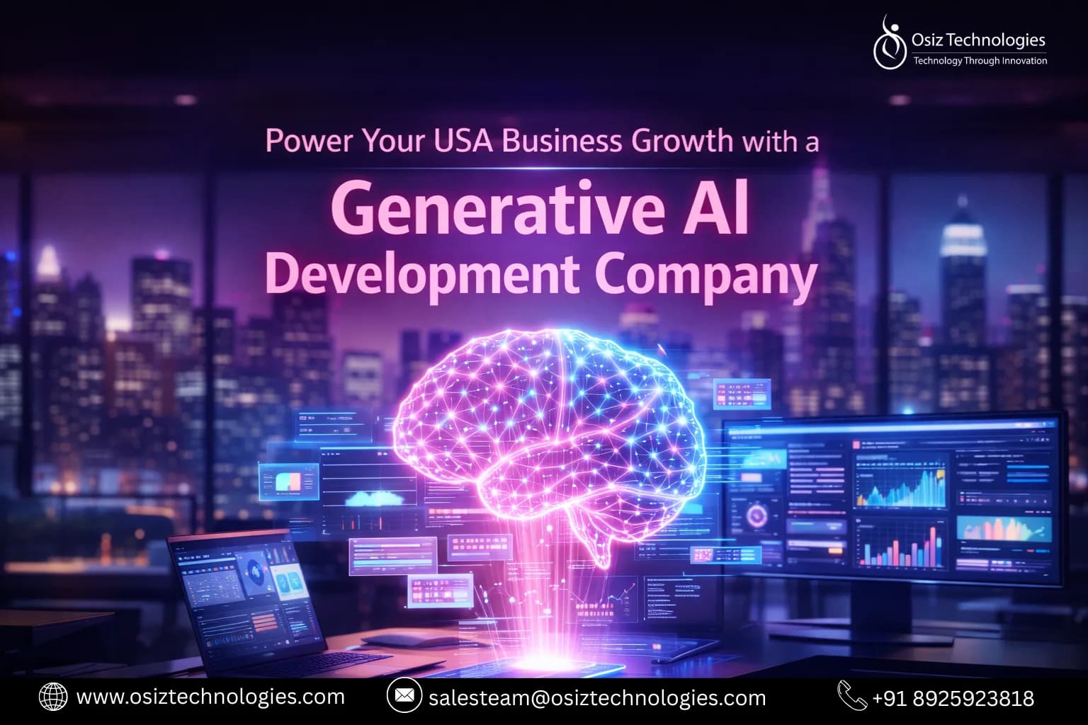 Secure Generative AI Development Company for Enterprise Projects | Osiz 