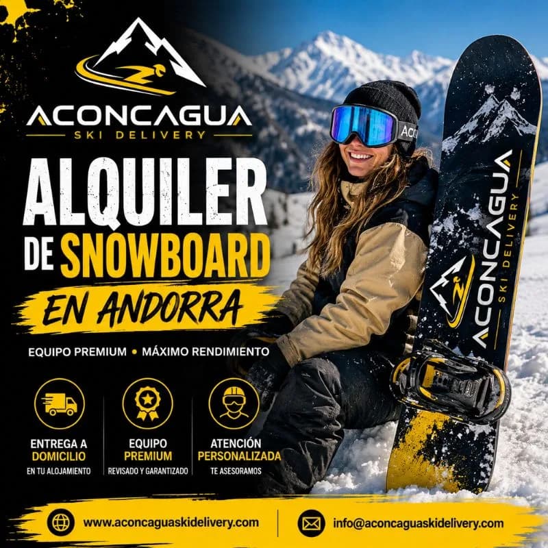 Alquiler de Snowboard en Andorra con Aconcagua Ski Delivery