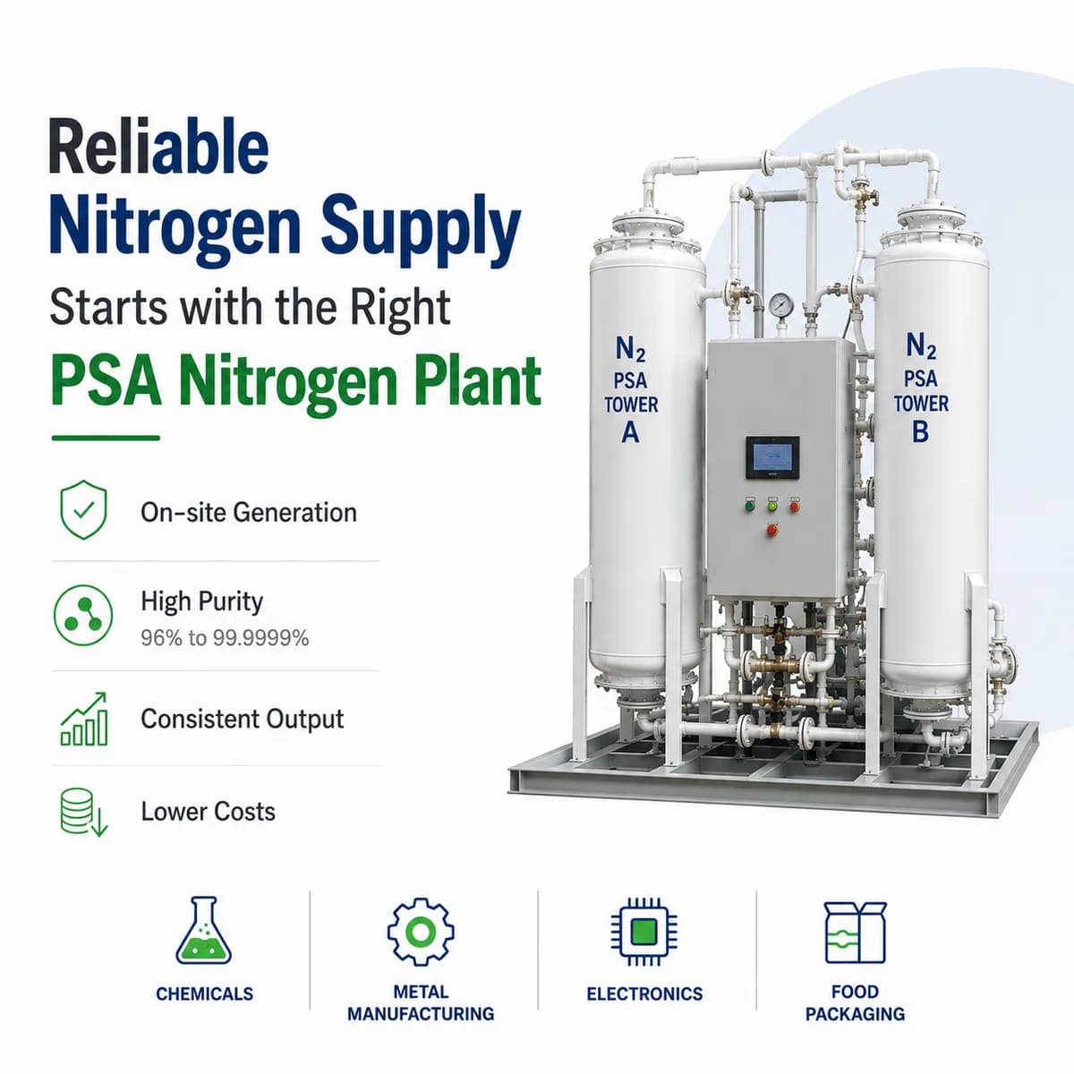 Reliable Nitrogen Supply Starts with the Right PSA Nitrogen Plant
