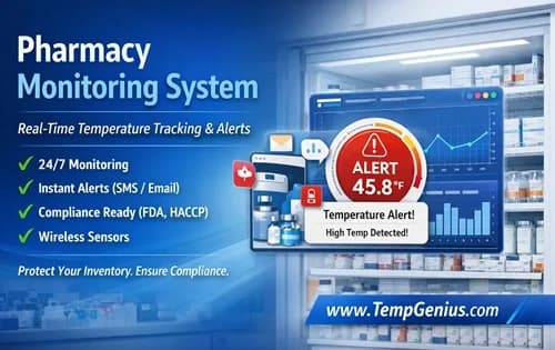 Advanced Pharmacy Monitoring System for Real Time Temperature Compliance 