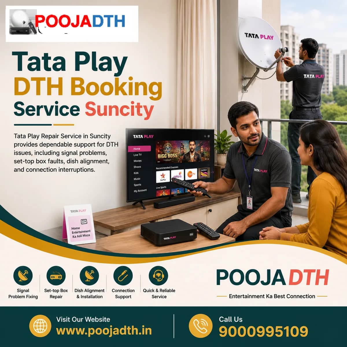 Tata Play DTH Booking Service Suncity