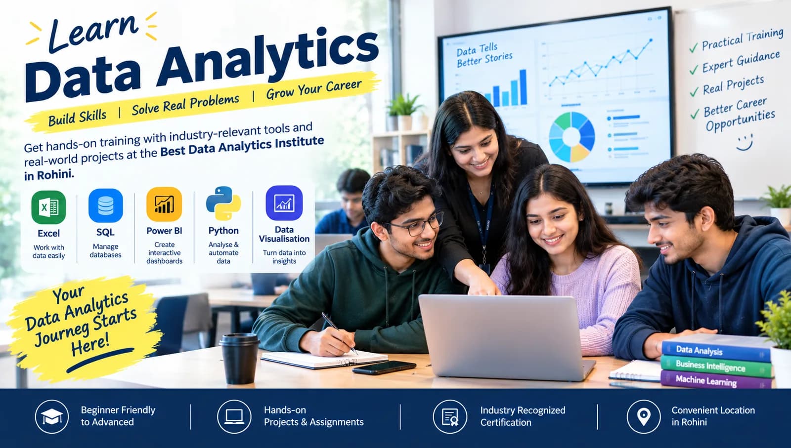 Learn Excel, SQL & Power BI at a Data Analytics Institute in Rohini