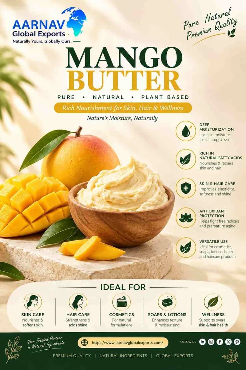 Premium Mango Butter Manufacturer & Exporter | Aarnav Global Exports
