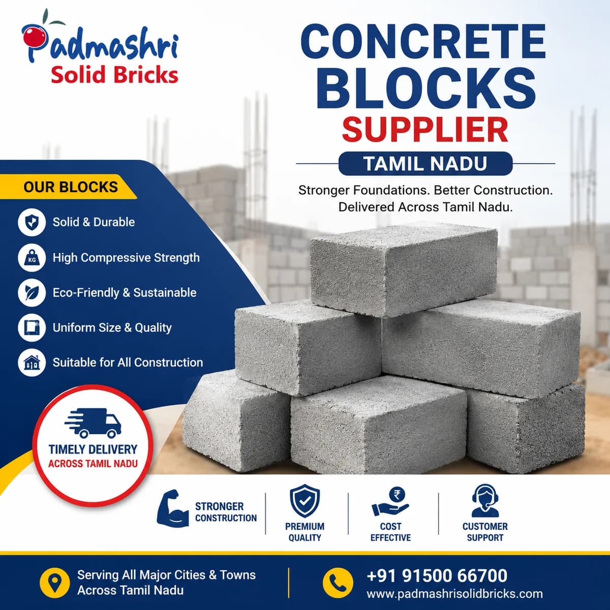 Concrete Blocks Supplier Tamil Nadu: A Complete Guide to Choosing the Right Supplier