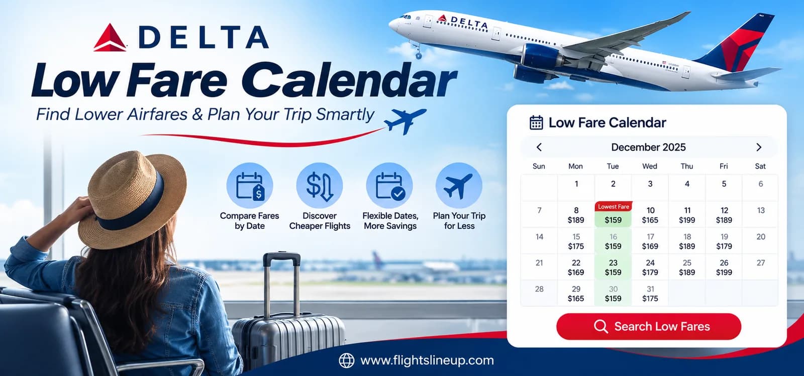 Delta Airlines Low Fare Calendar: Compare Prices & Save on Flights