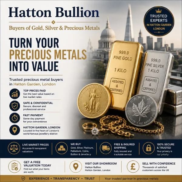 Trusted Precious Metal Buyers in London - Sell With Confidence