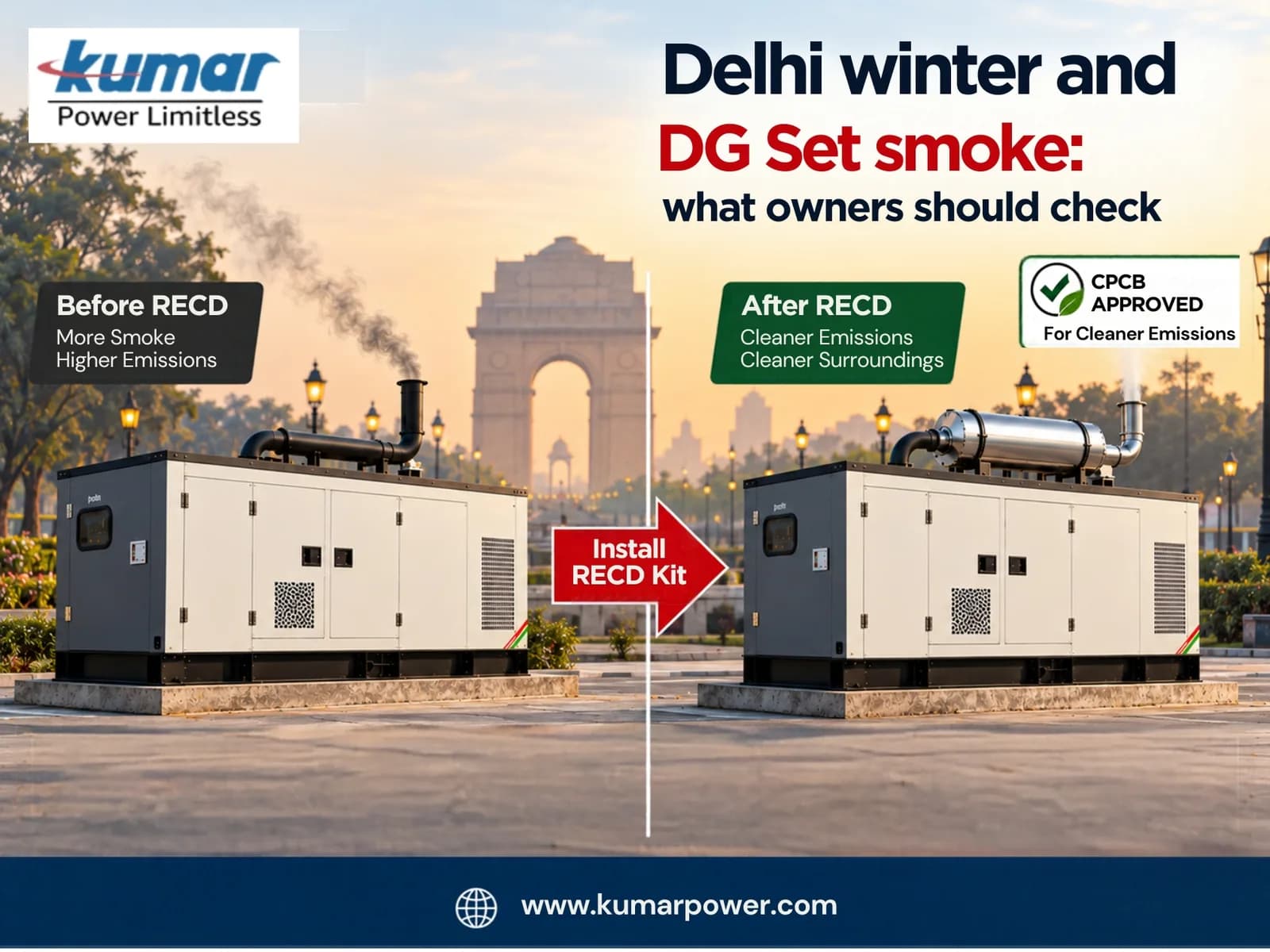 RECD Kit for DG Sets in Delhi NCR | Cleaner Generator Emissions
