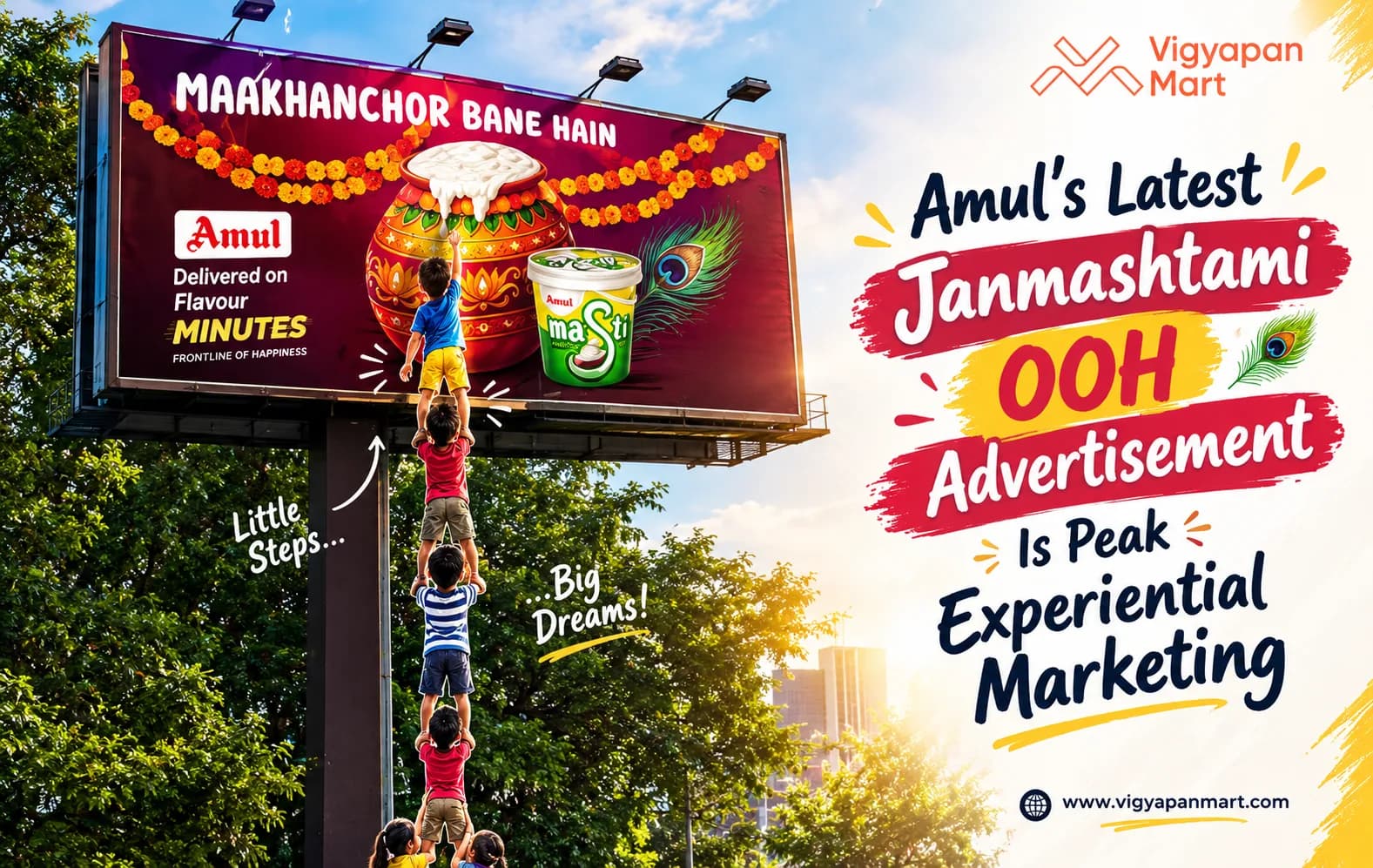 Amul’s Latest Janmashtami OOH Advertisement Is Peak Experiential Marketing | Vigyapan Mart
