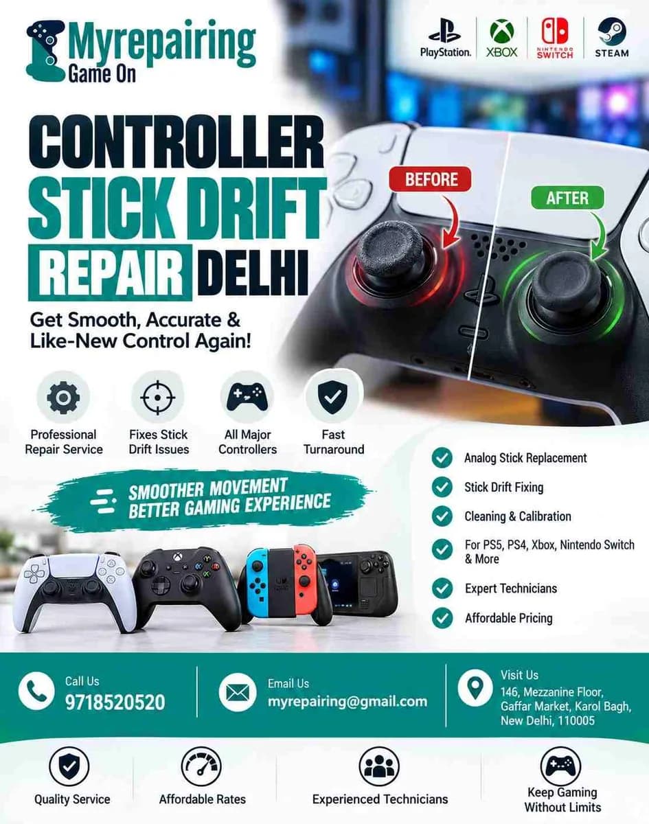 Controller Stick Drift Repair Delhi – Fix Your Controller, Get Back in the Game!