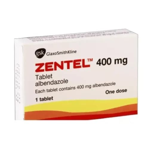 Albendazole 400 Tablets for Treating Parasitic Worm Infections