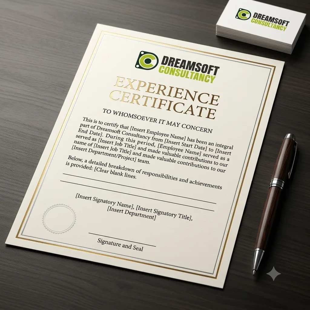 Professional Experience Certificate Provider in Lucknow