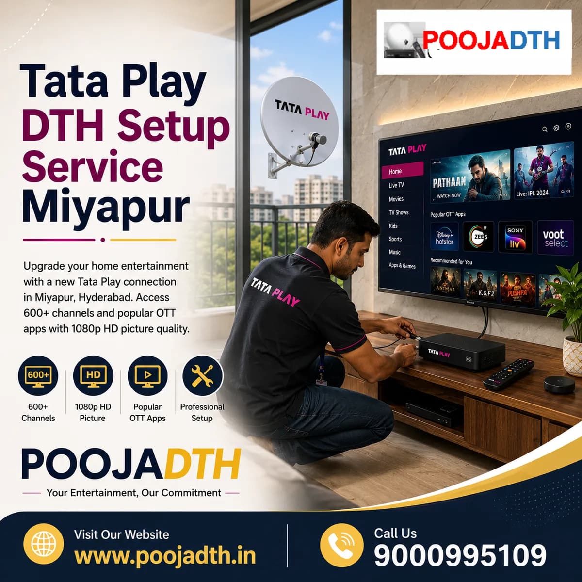 Tata Play DTH Setup Service Miyapur