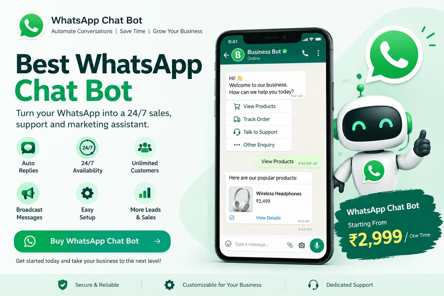 Best Whatsapp Chat Bot | buy chatbot