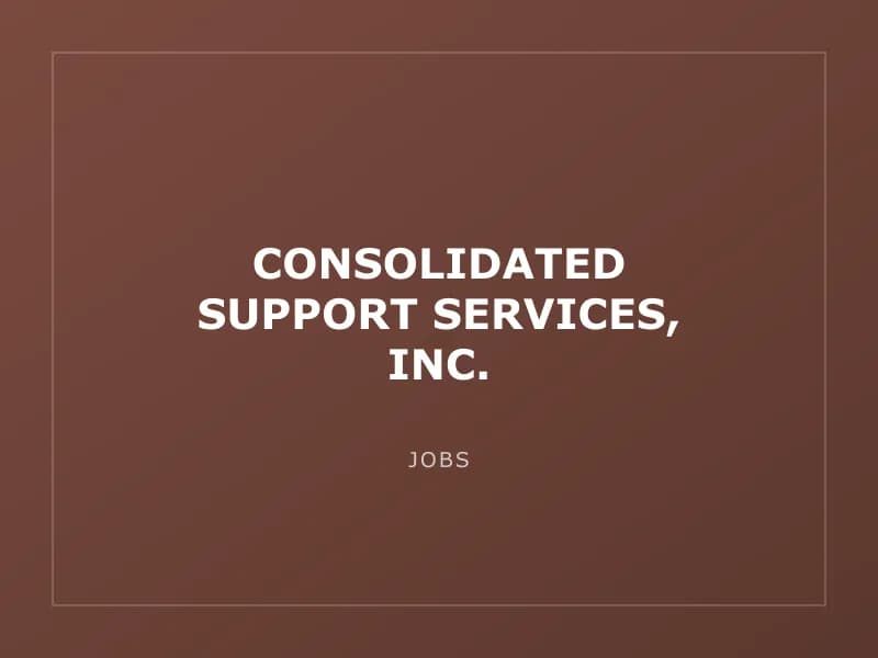 CONSOLIDATED SUPPORT SERVICES, INC.